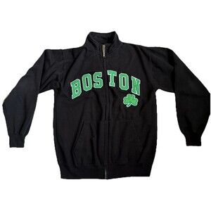 Bay State Apparel Boston St. Patrick’s Day Zip Up Sweatshirt Men’s Med Shamrock